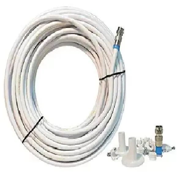 Kit Cabo Coaxial Rg6 15 metros completo Instalação