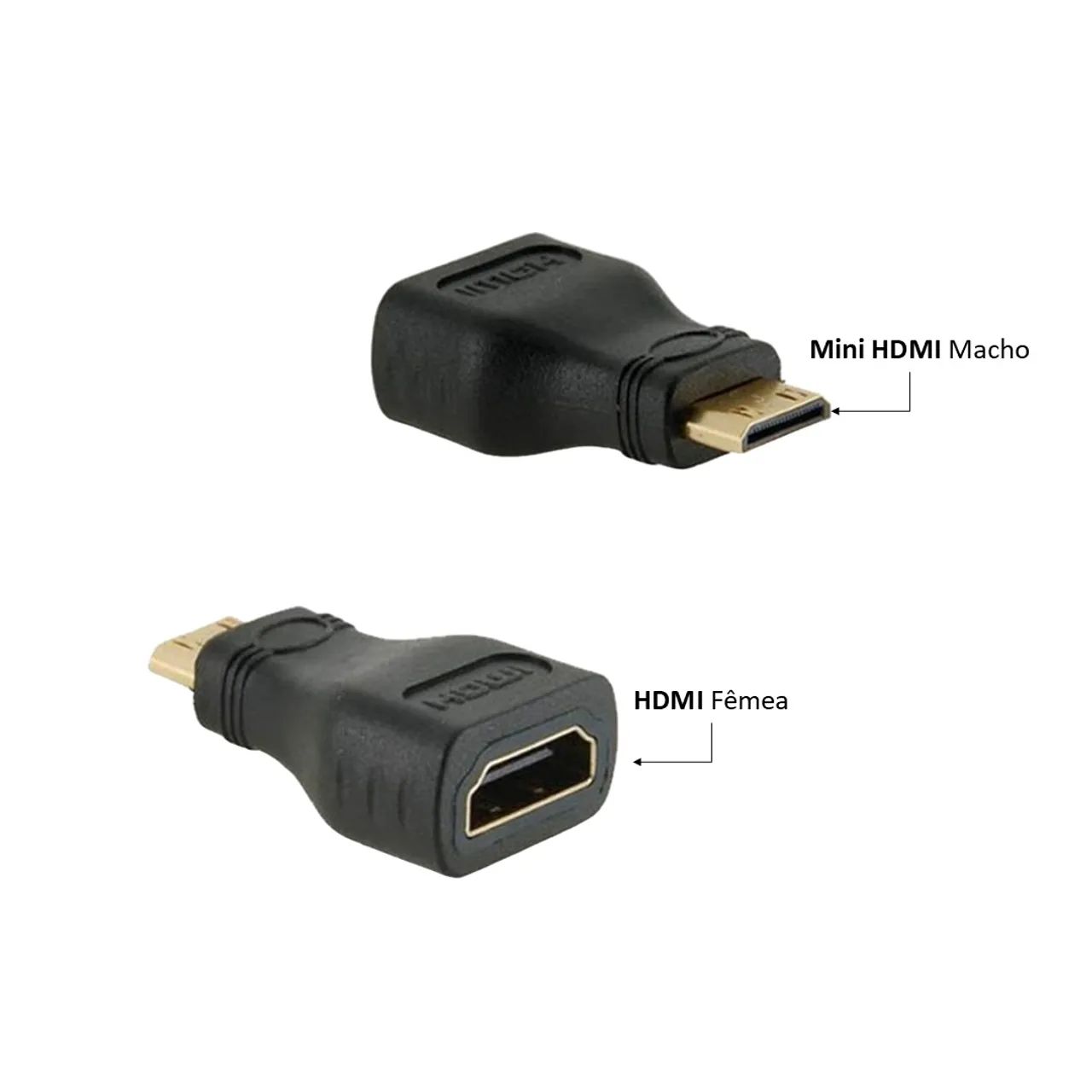 Adaptador Conversor Mini HDMI (Fêmea) Para HDMI (Macho) - Exbom em São Luís ma - Foto 4
