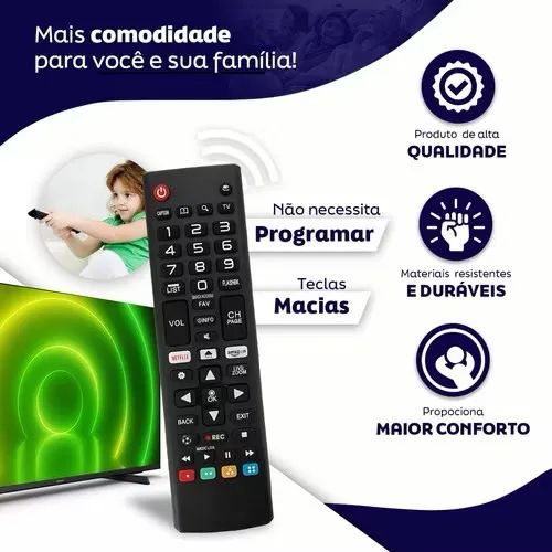 Controle Remoto para TV Smart LG - Novo