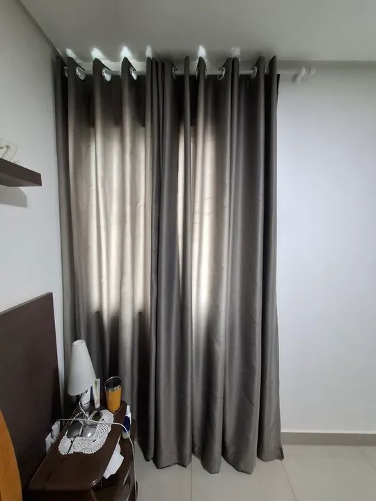 Cortinas Blackout Cinza Escuro - Foto 3