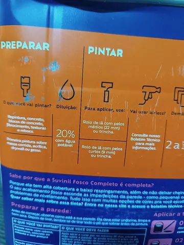 Tinta Suvinil Fosco Completo 18 litros Areia Fosco  - Foto 5