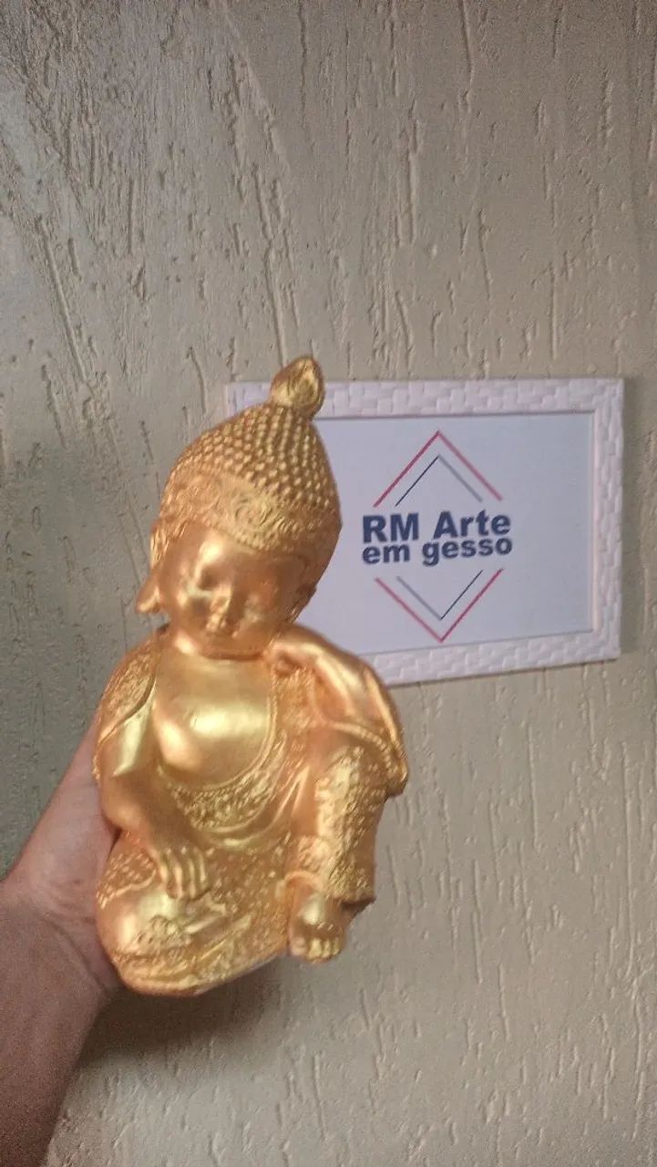 Escultura de Buda em gesso R$ 40,00  - Foto 5