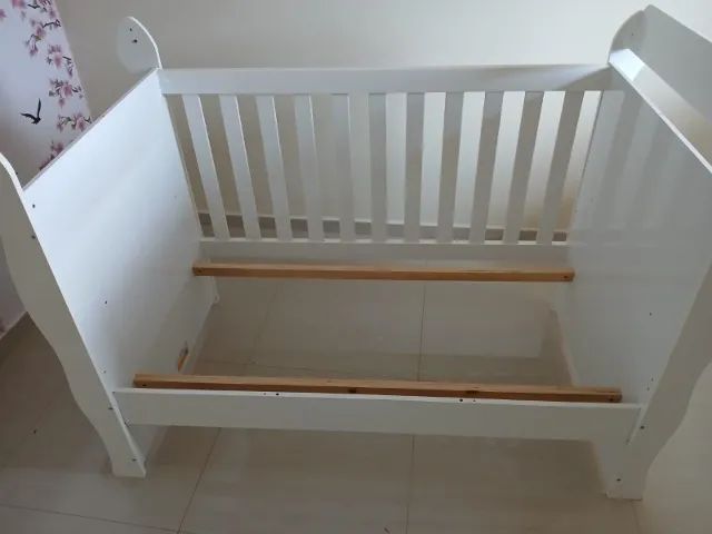 Berço Mini Cama Mirelle Carolina Baby - Cinza Claro - Foto 4