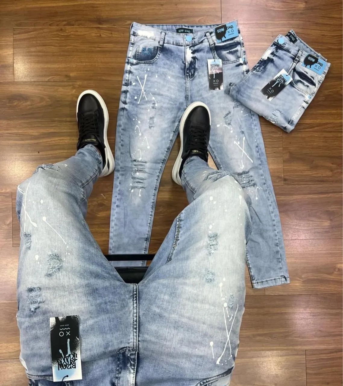 Calça Jeans Masculino modelo jogador
