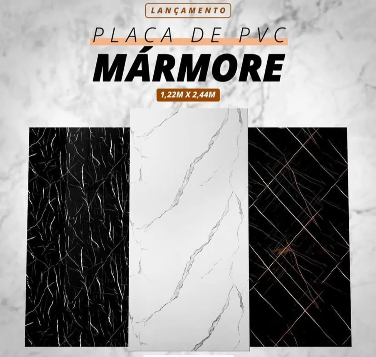 Placa de PVC Mármore - Lançamento!