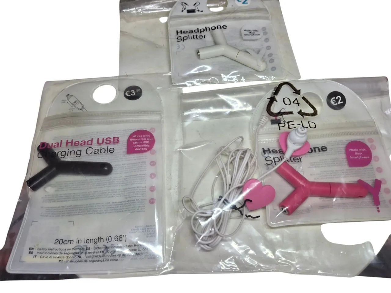 3 Dual Head USB Charging Cable com 1 fone - Foto 4
