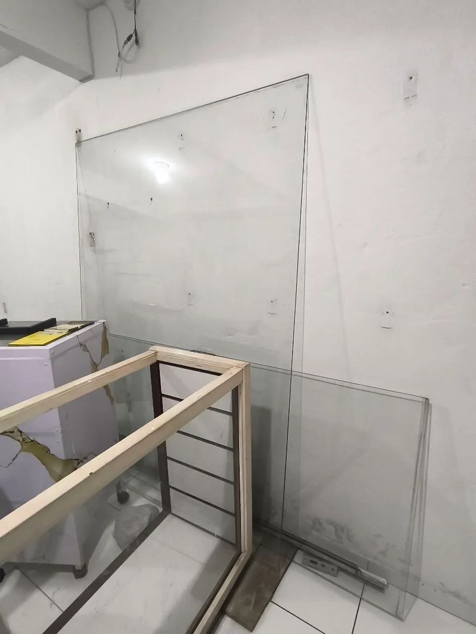 Porta de vidro completa corrediça 