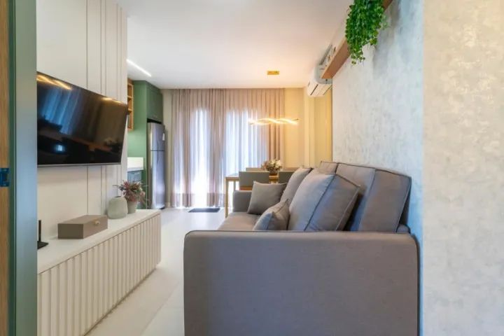 Sofá cama cinza - Foto 2