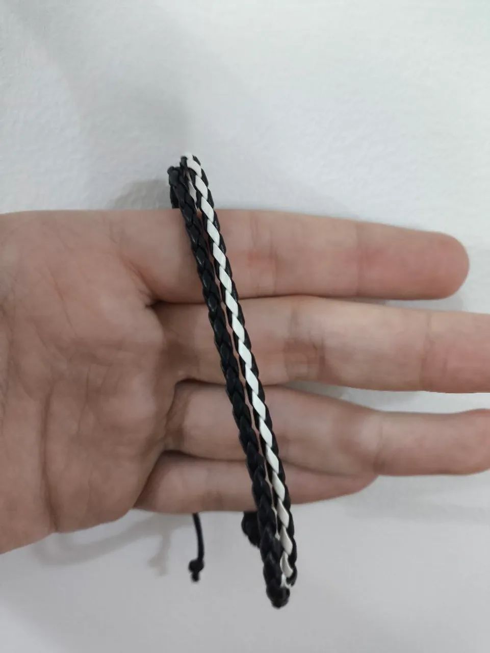 Kit de 5 pulseiras masculinas em couro - Foto 3