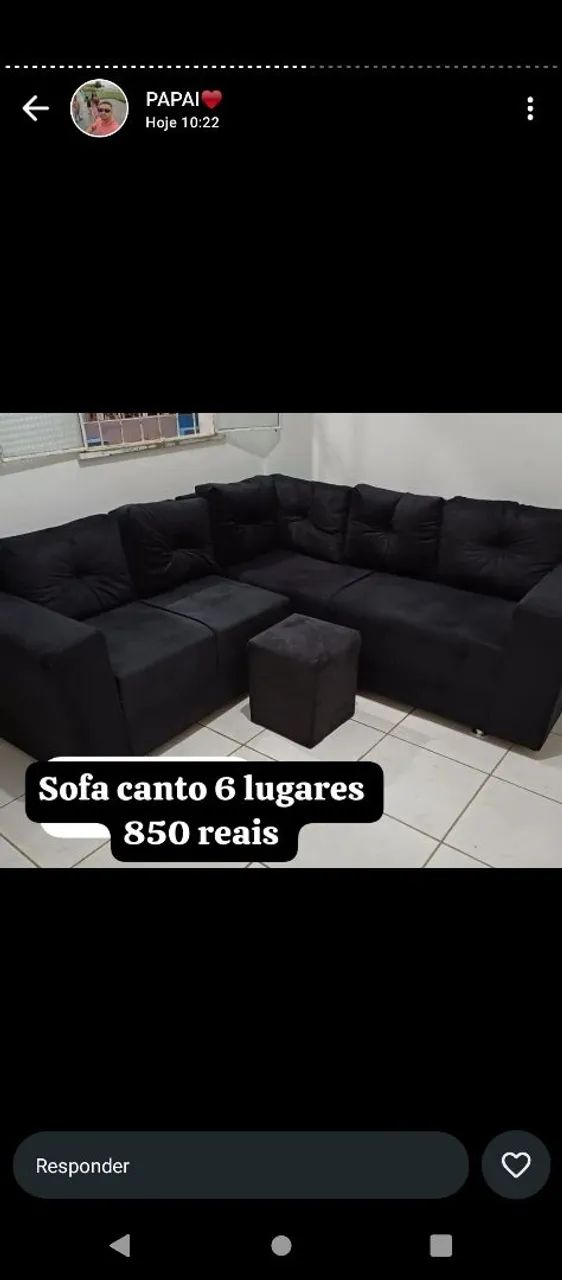 Sofá de canto 6 lugares