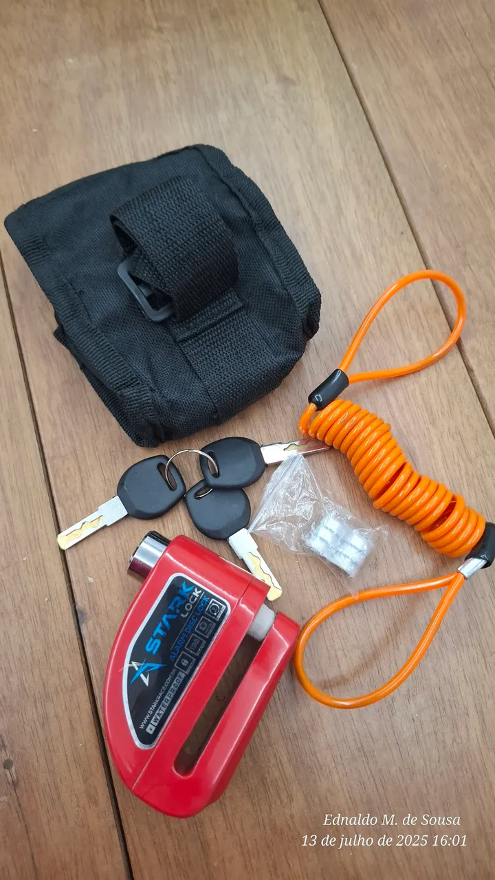 Alarme de disco para moto com trava com alarme Stark Lock
