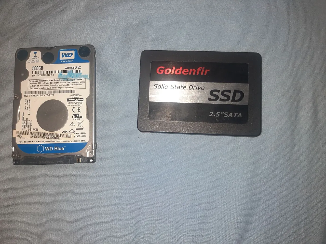 SSD 128GB + HD 500GB + 2 CABOS SATA