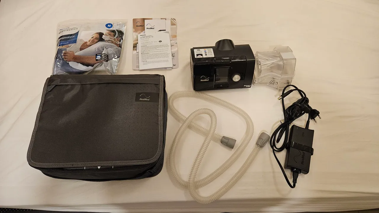 CPAP automático AutoSet S10 +Umidificador + Máscara 