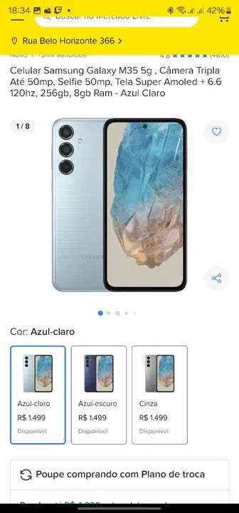 Samsung Galaxy M35 5G - Novo na caixa - Foto 2