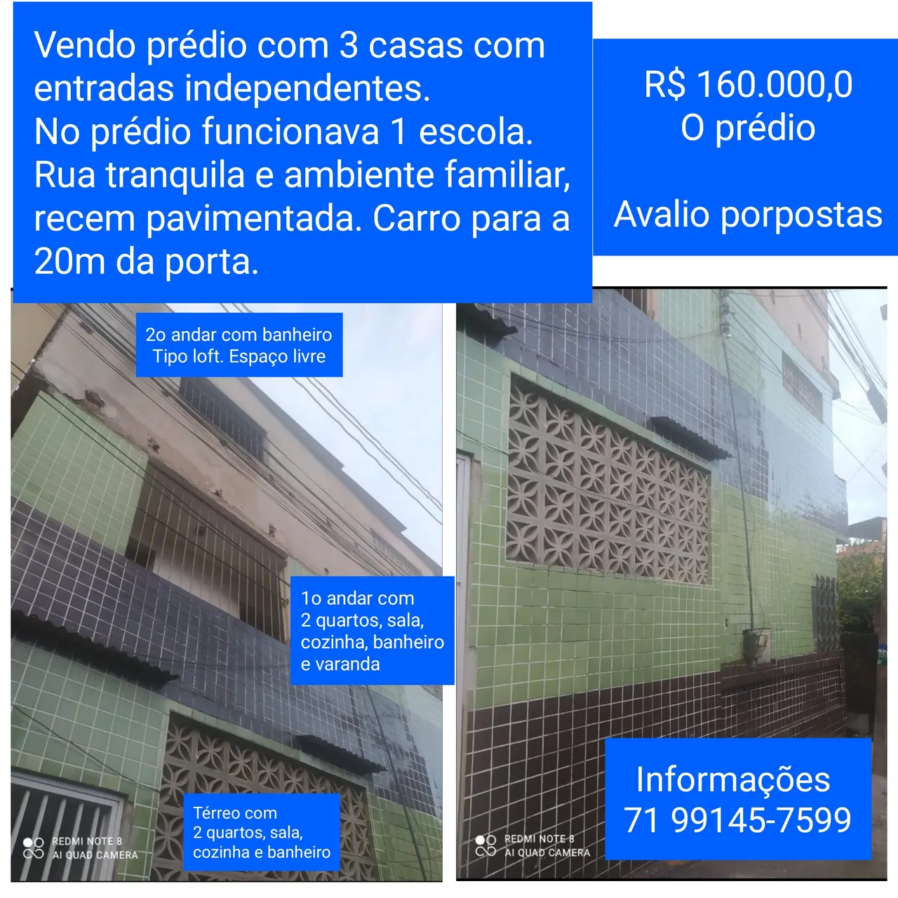 3 casas independentes por preço único
