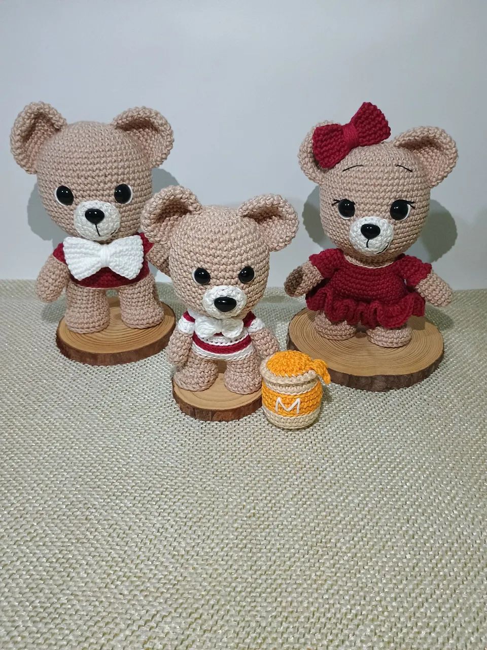 3 Lindos Ursos Amigurumi Feitos à Mão