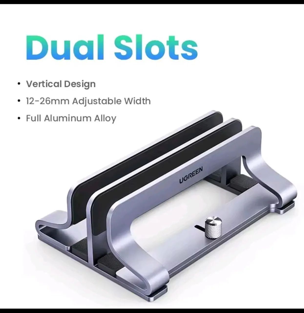 Suporte Vertical para Notebook UGREEN - Dual Slots