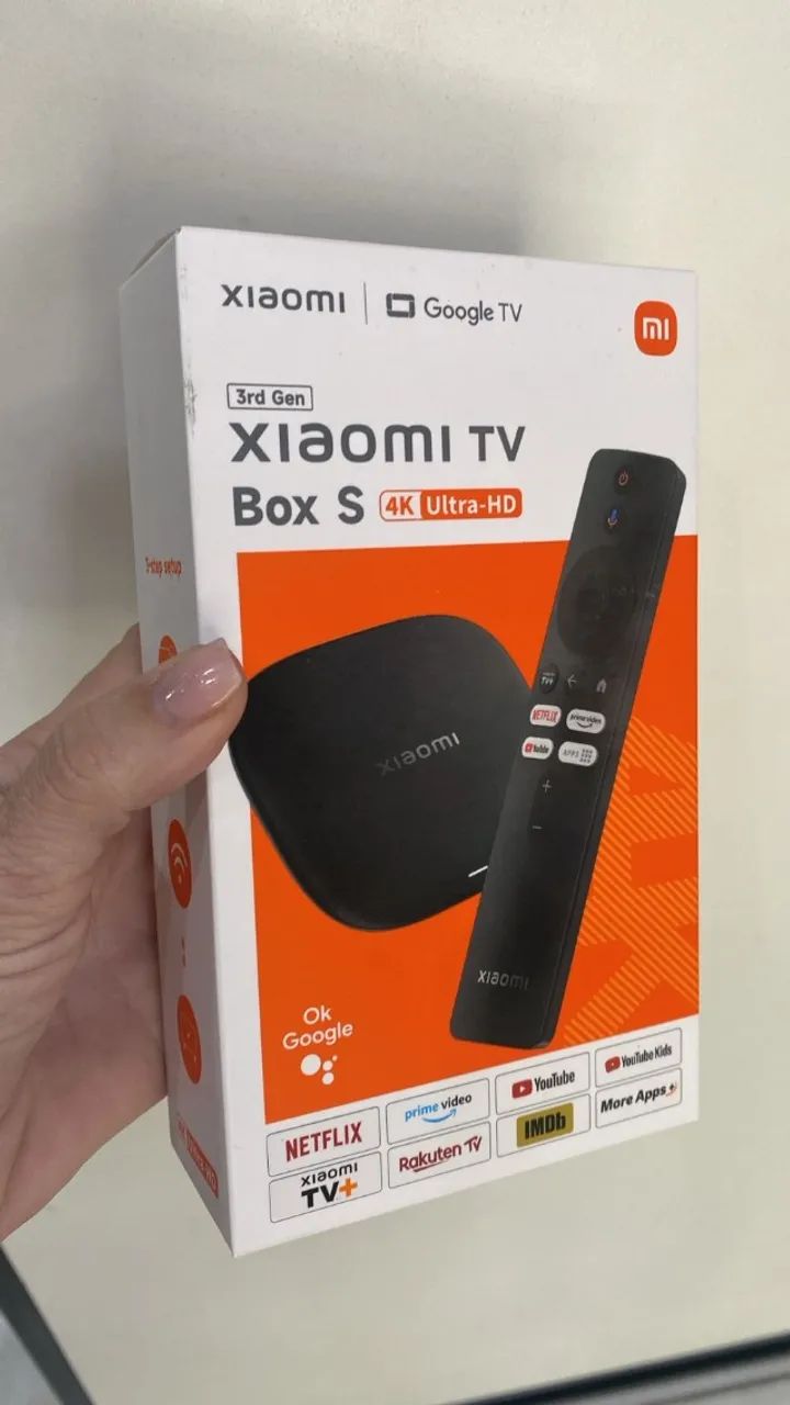 Mi Tv Box S Xiaomi 3 Geração 4k Ultra Hd controle por voz - Loja Coimbra Entregamos