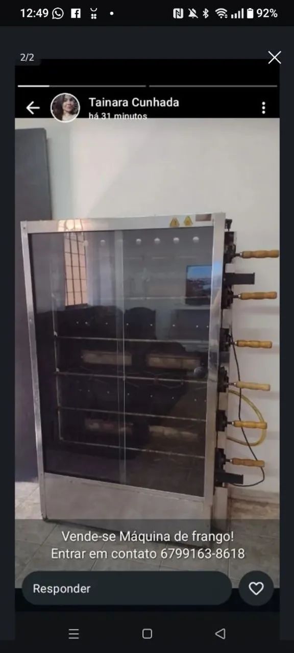 Máquina de assar frango 