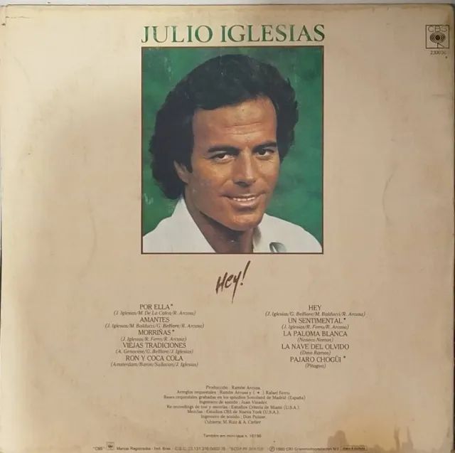 LP Disco Vinil Júlio Iglesias Hey