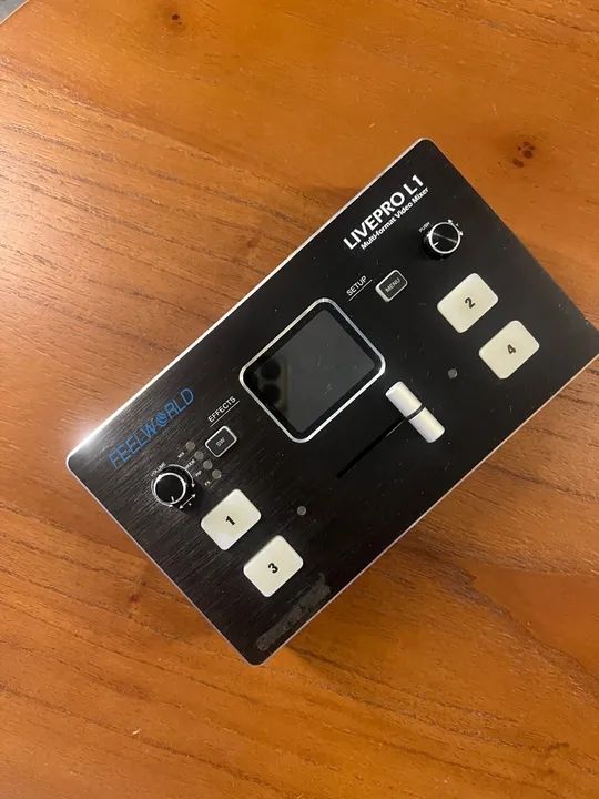 Mesa de corte para live transmissão ao vivo feelworld l1 live pro