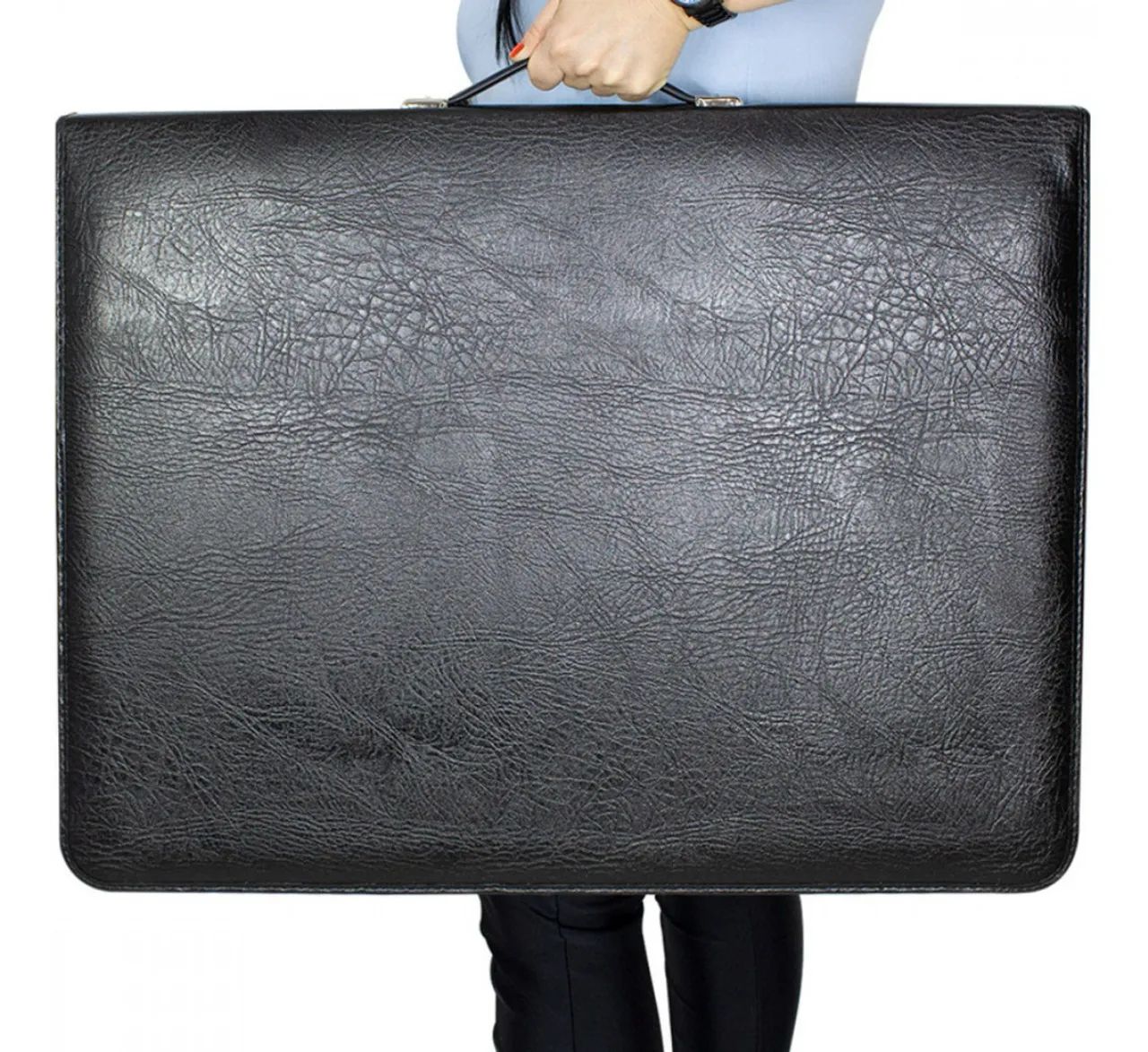 Pasta Arquivo Portfólio A2 Em Material Sintético - Foto 6