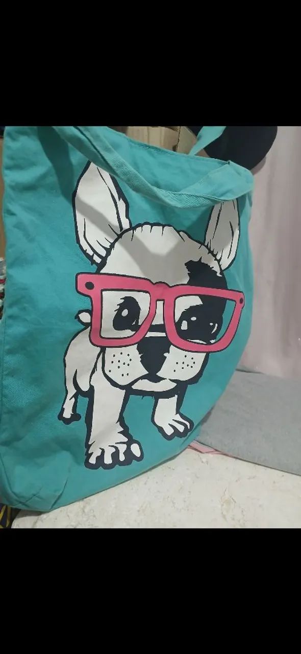 Bolsa de ombro de pano  - Foto 3
