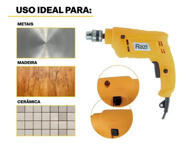 Furadeira Razi 127V - Ferramenta Essencial! - Foto 6