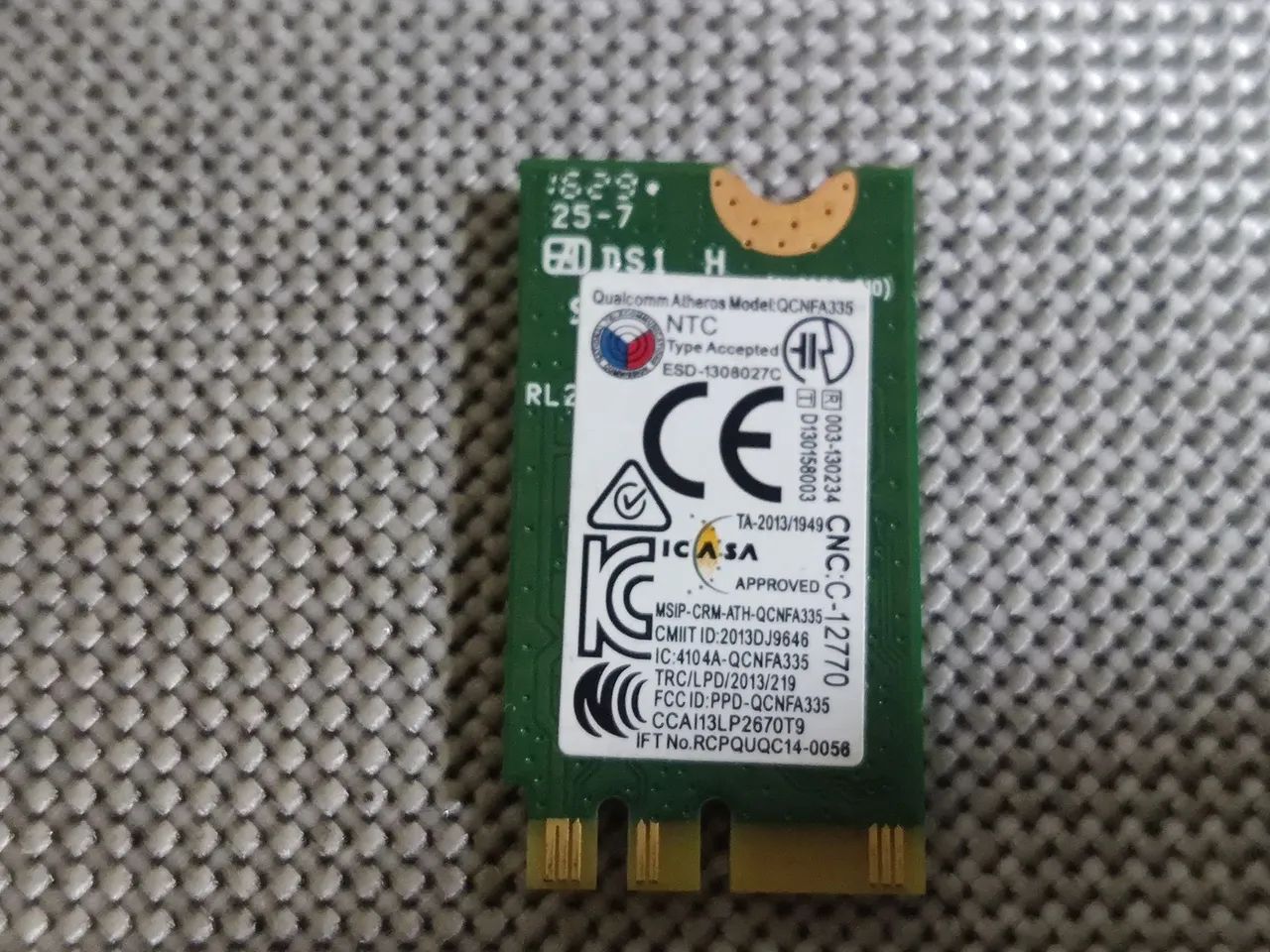 Adaptador placa de rede wi-fi bluetooth para notebook DW1707 - Foto 2