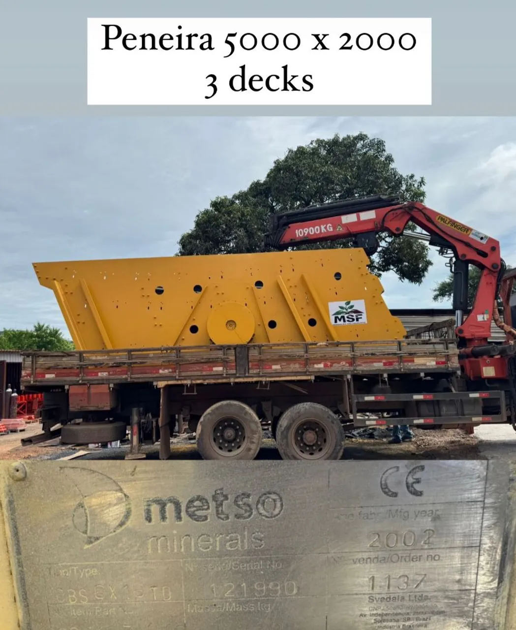 Peneira Metso Minerals 5000 x 2000 - 3 Decks