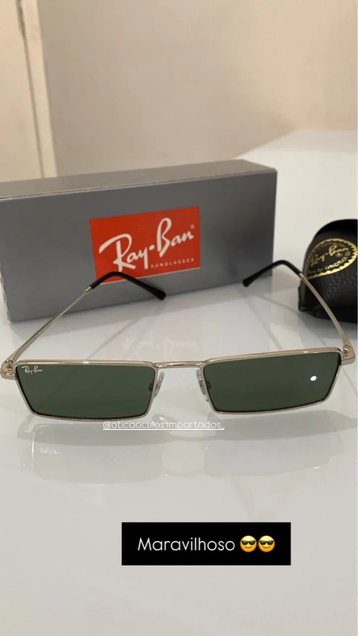 Óculos Ray-Ban Retangular - Original EMY 