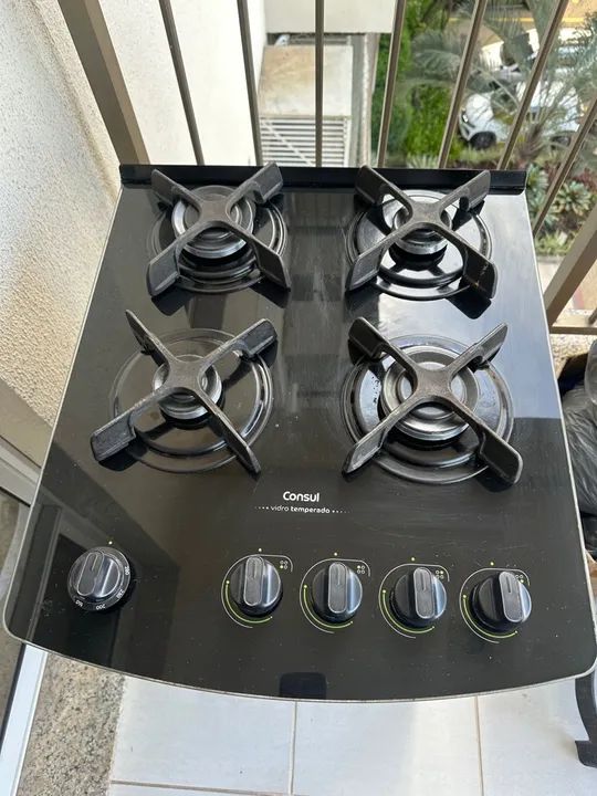  Fogão Consul 4 bocas - CFO4VAR com Mesa em Vidro - Inox - Foto 4