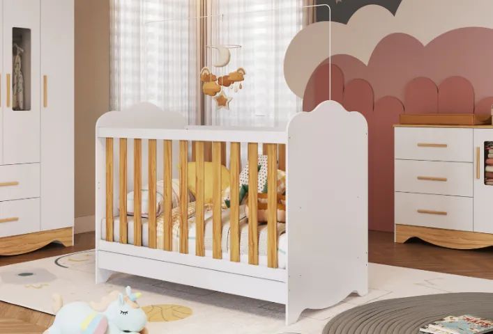 Berço Cama Americano Clara Peroba, 100% MDF 