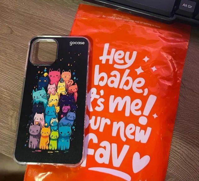 Capa de celular Gocase de gatinho para Iphone 12 Pro