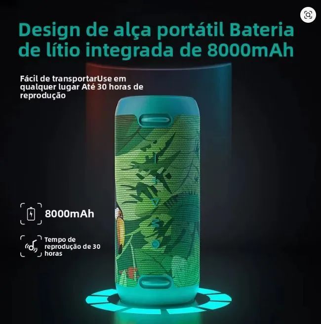 Caixa de Som Bluetooth Mifa A90 com Design Tropical - Foto 2