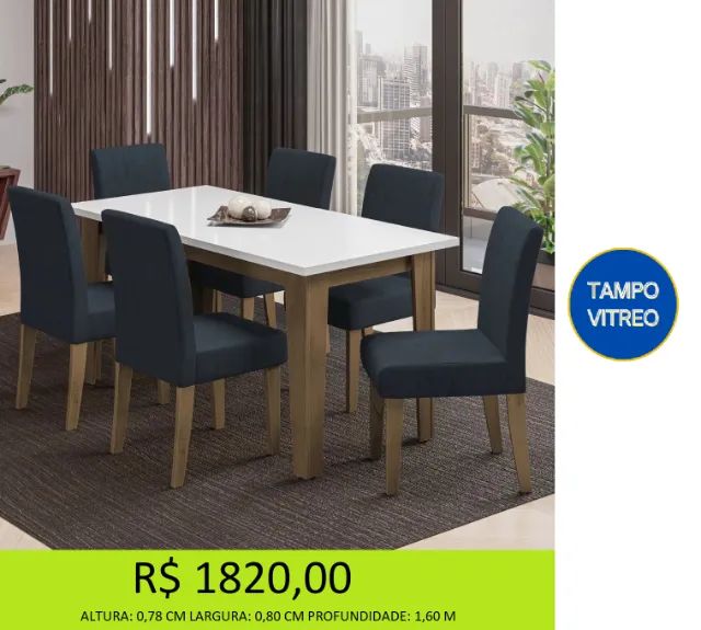  mesa de jantar - compre hoje e receba amanhã 
