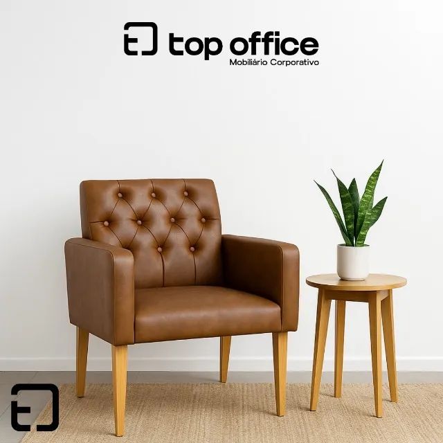 Poltrona Elegance - Poltrona para Recepção - Poltrona para Sala - Sofá de Recepção - Foto 5