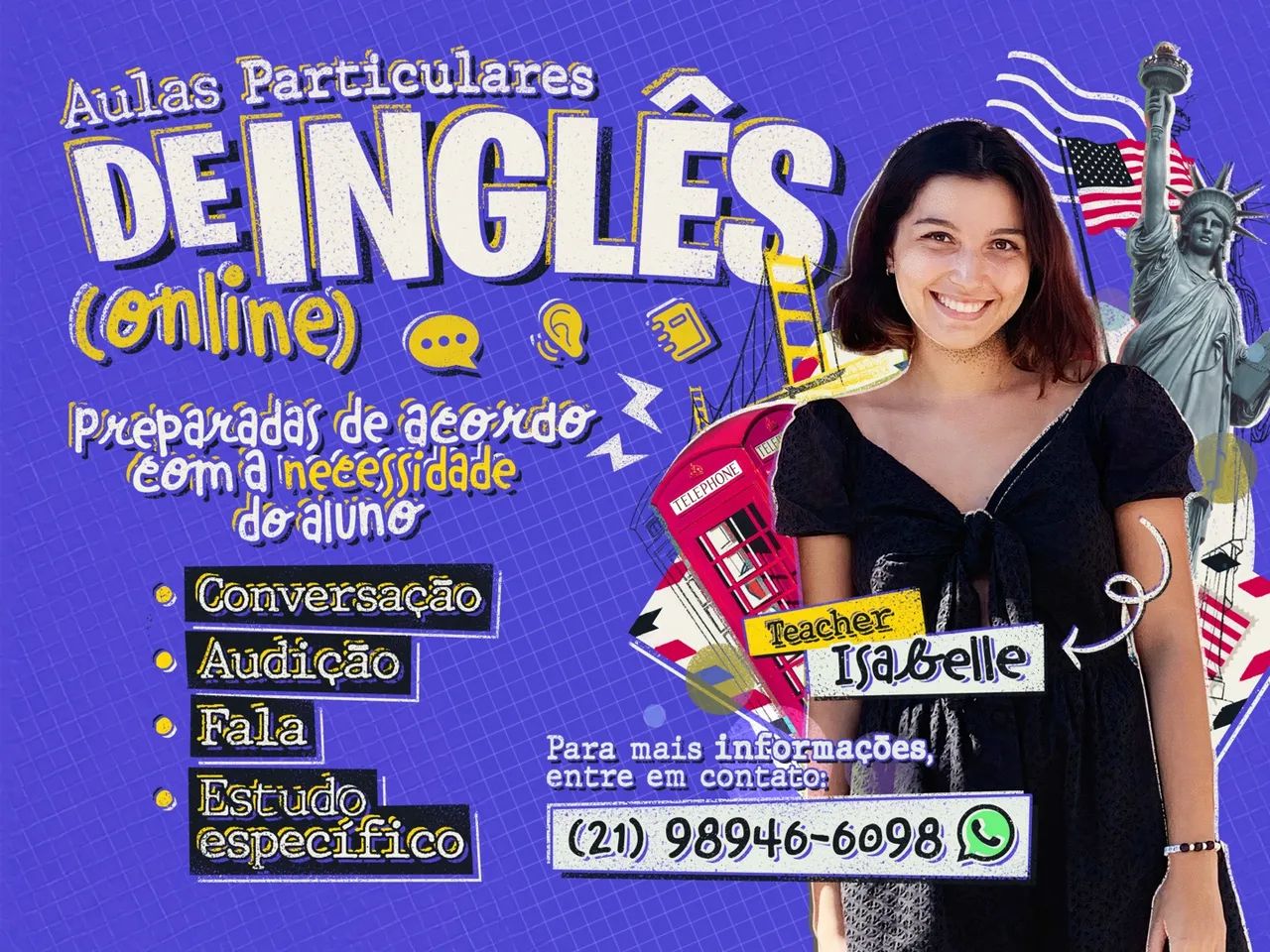 Aulas de inglês particulares 