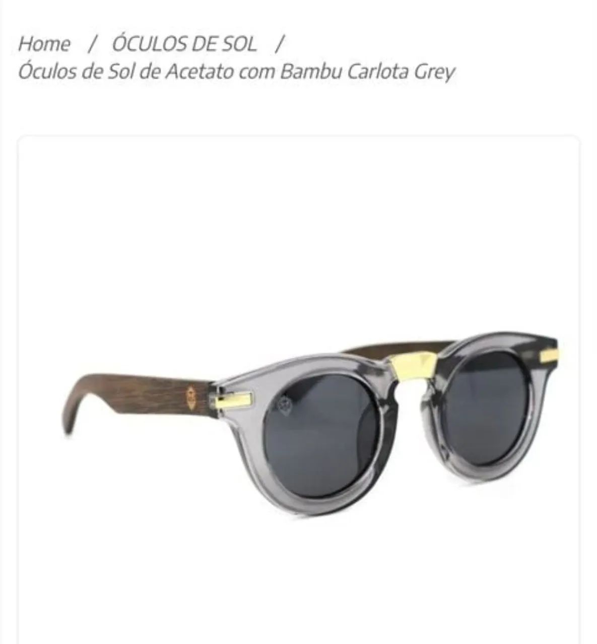 óculos de sol de acetato com bambu