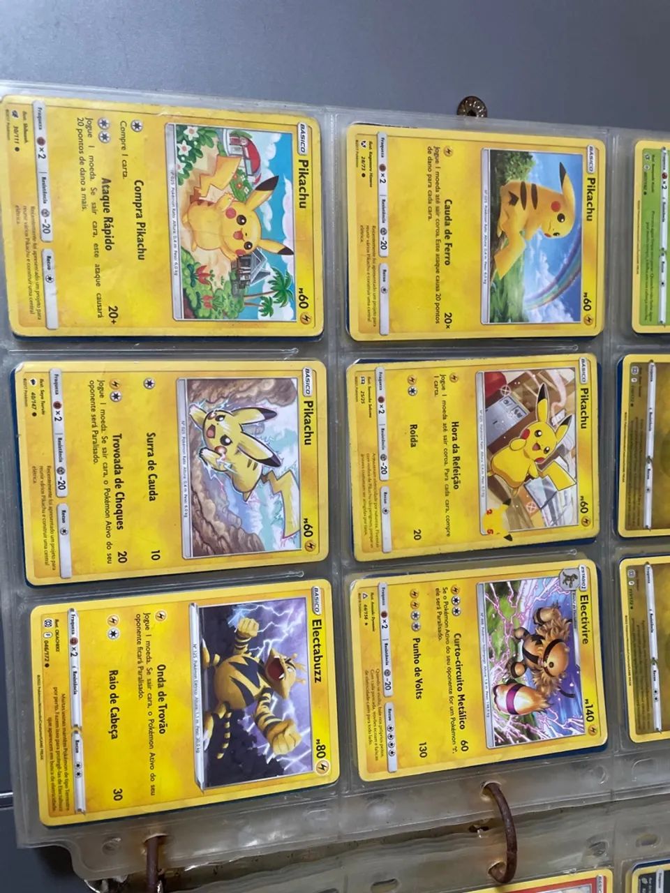 Cartas Pokémon pikachu é evoluções 