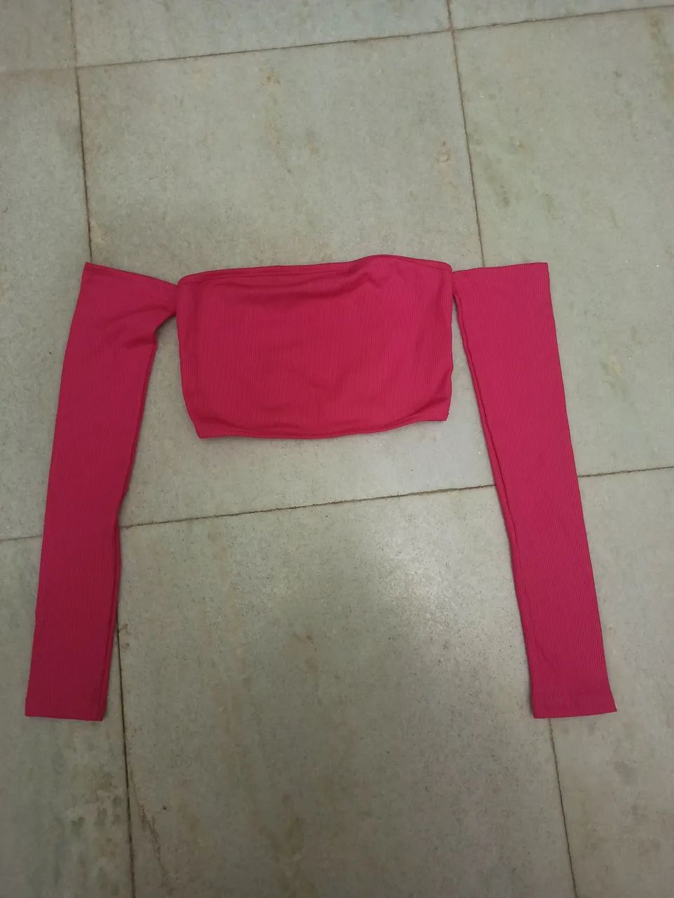 Cropped manga longa P