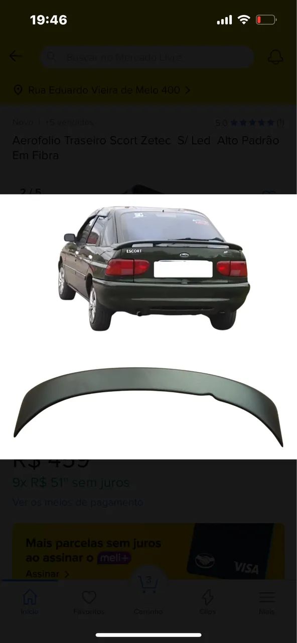 Aerofólio scort zetec TG POLI 