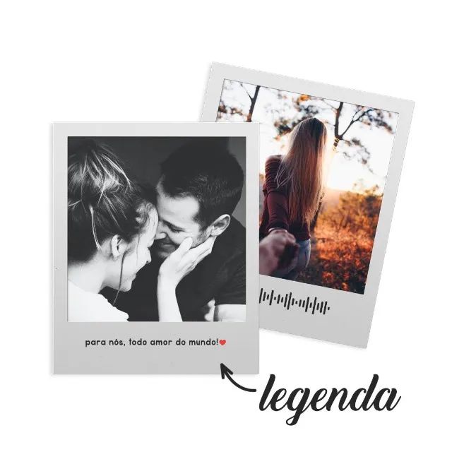 fotos polaroid 7x9cm com e sem legenda 