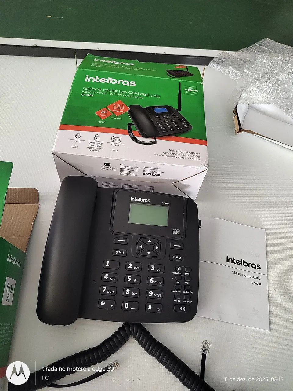 Telefone Celular Fixo GSM Dual Chip Intelbras CF 4202 - Foto 4