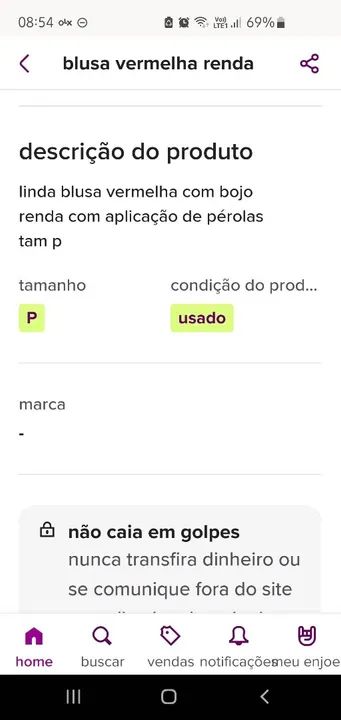 Regata renda e perolas vermelhas - Foto 4