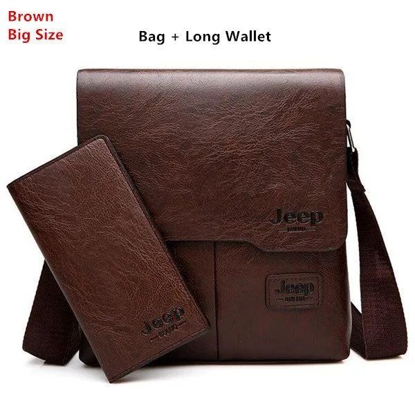 Bolsa Transversal Unissex Jeep importada/Original/100% Couro/+carteira/Shoulder Bag - Foto 2