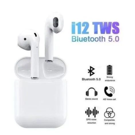Fone de ouvido i12 TWS Bluetooth 5.0 - Qualidade e Praticidade