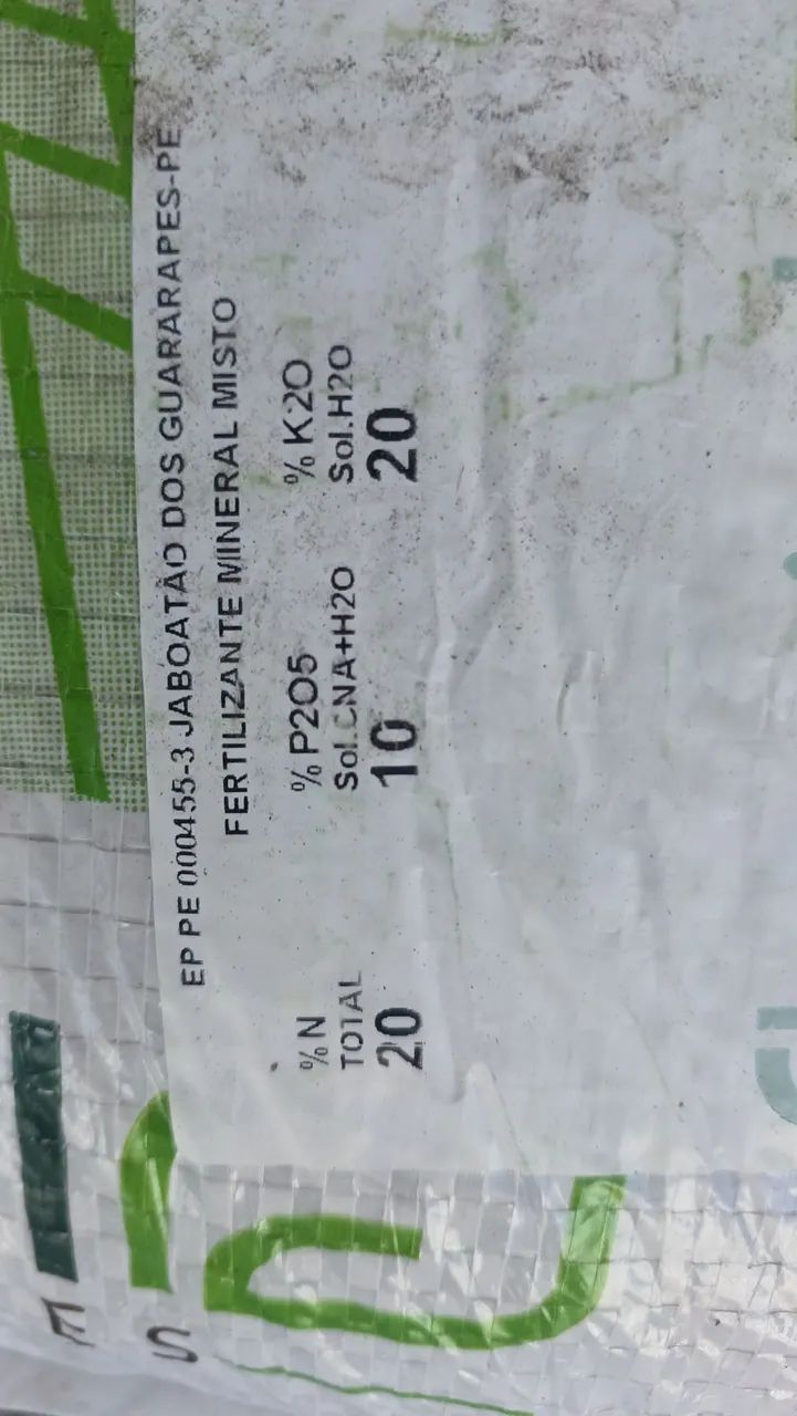 adubo............ 20-10-20