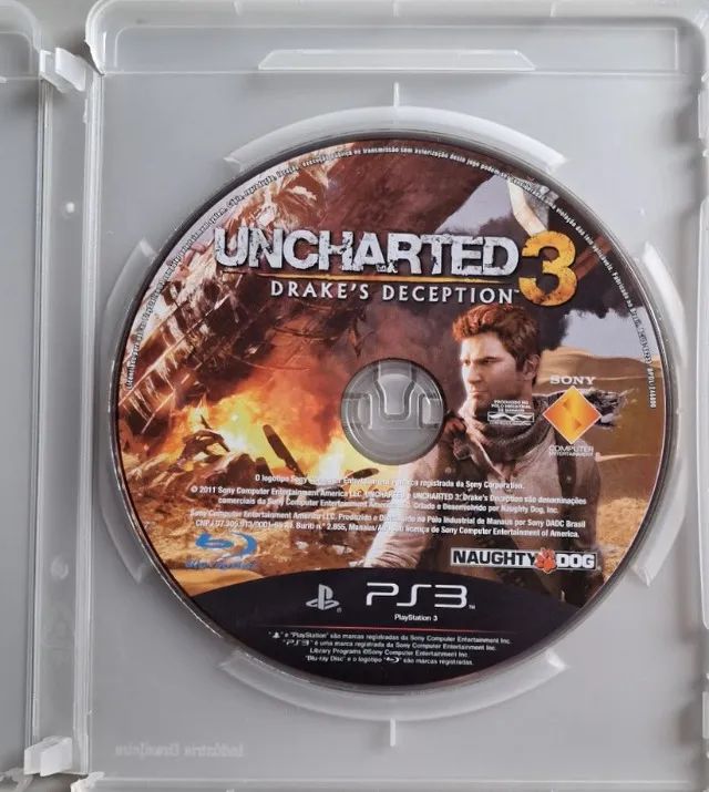 Uncharted 3 - PS3 - Sem capa