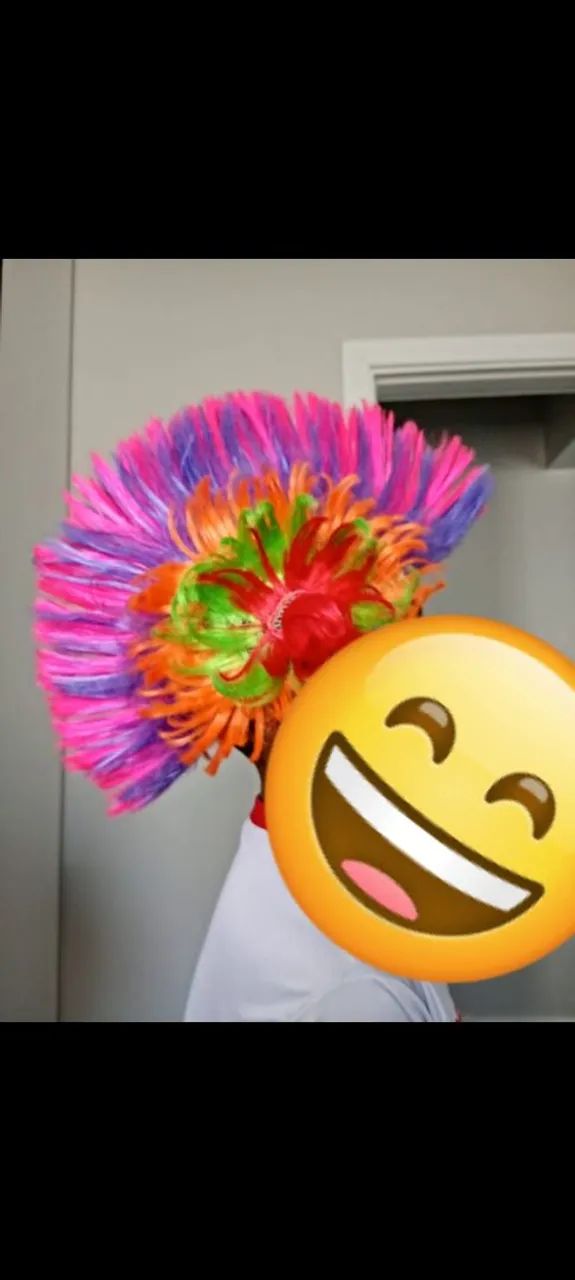 Peruca Colorida Estilo Psicodélico  - Foto 3